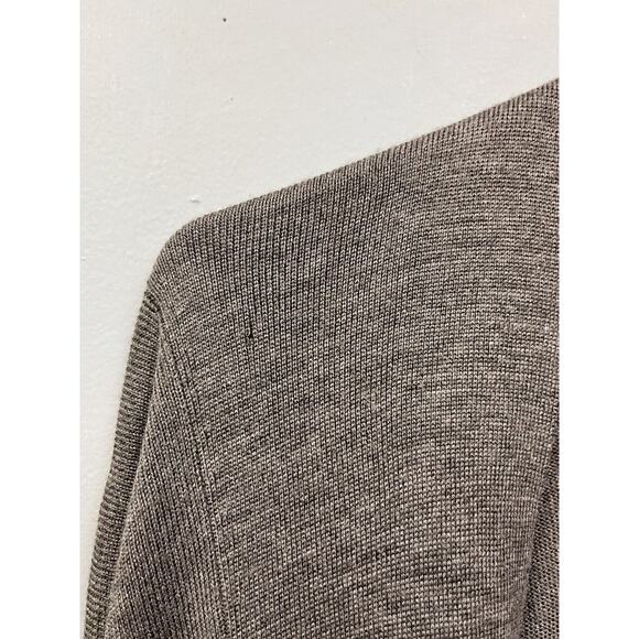 Gap Cardigan Sweater Womens XL Gray Taupe Wool Blend Open Front Casual Flaw - Picture 6 of 6